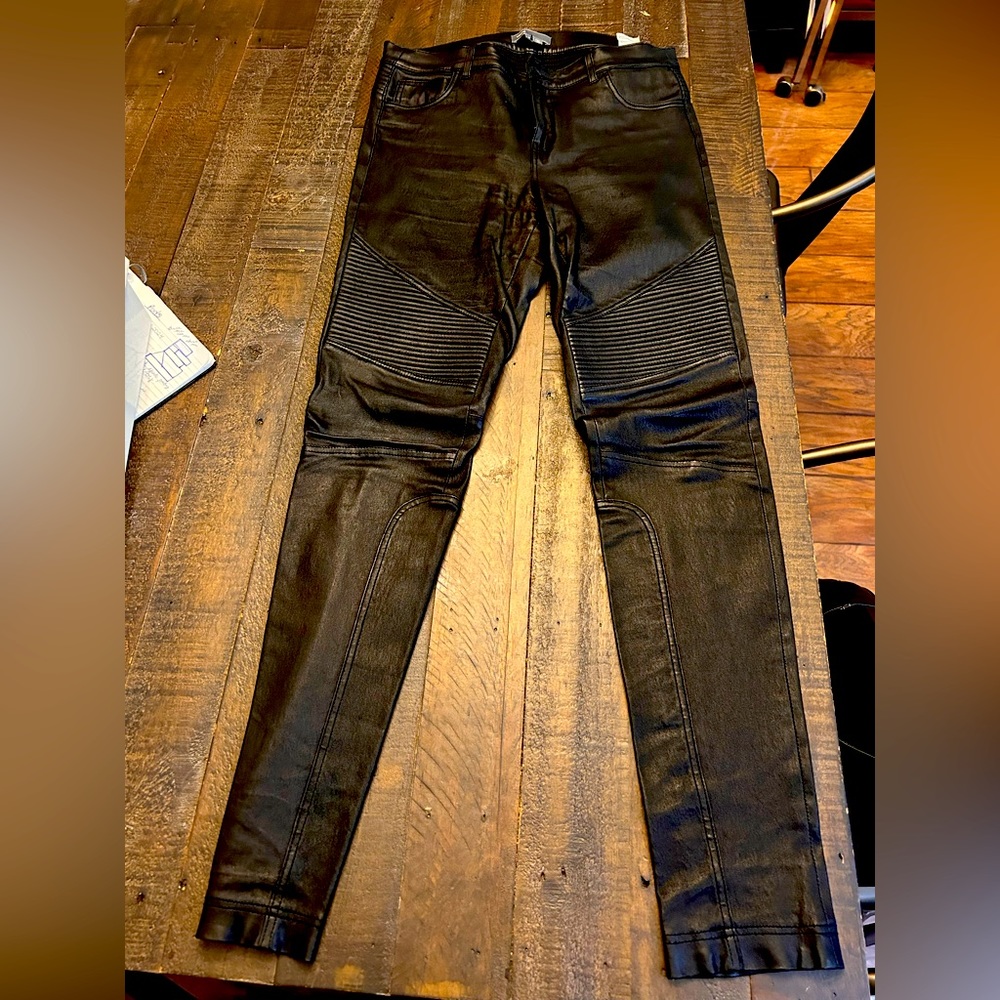 Vince Black Moto Skinny Pants